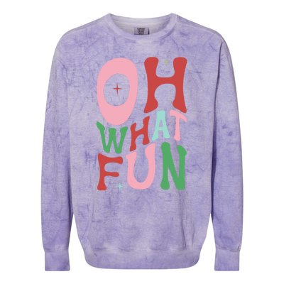 Merry Christmas Gifts Oh What Fun Xmas Gifts Colorblast Crewneck Sweatshirt