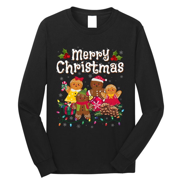 Merry Christmas Gingerbread Cookies Long Sleeve Shirt