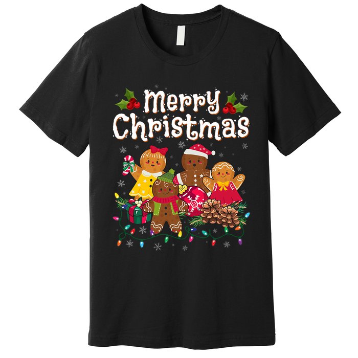 Merry Christmas Gingerbread Cookies Premium T-Shirt