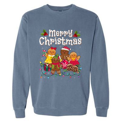 Merry Christmas Gingerbread Cookies Garment-Dyed Sweatshirt