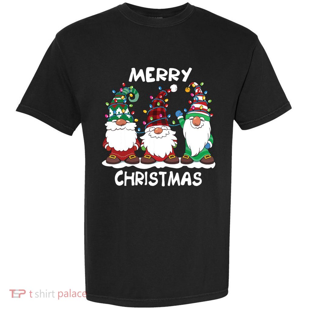 Merry Christmas Gnomes Xmas Family Women Garment-Dyed Heavyweight T-Shirt