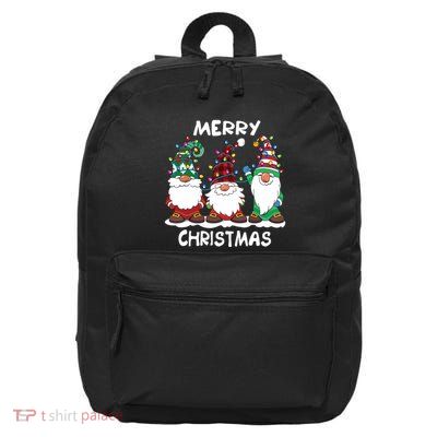 Merry Christmas Gnomes Xmas Family Women 16 in Basic Backpack