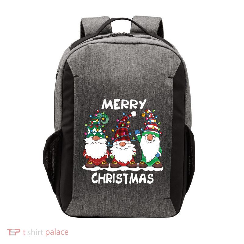 Merry Christmas Gnomes Xmas Family Women Vector Backpack