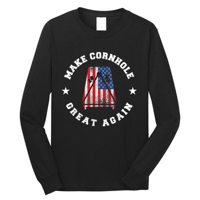 Make Cornhole Great Again Funny USA Long Sleeve Shirt