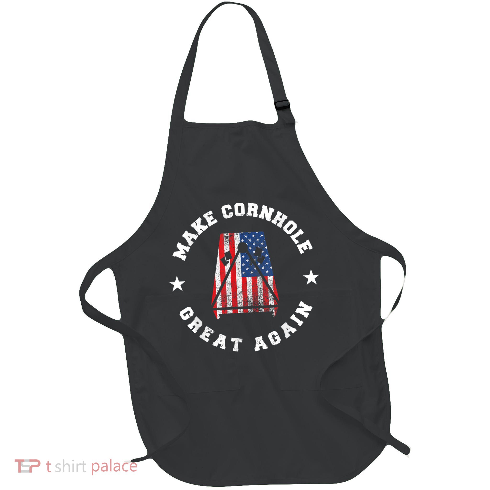 Make Cornhole Great Again Funny USA Apron