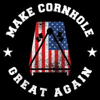 Make Cornhole Great Again Funny USA Button