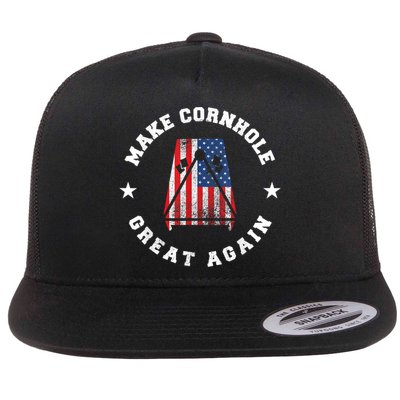 Make Cornhole Great Again Funny USA Flatbill Hat