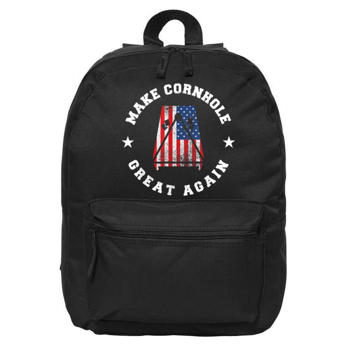 Make Cornhole Great Again Funny USA 16 in Basic Backpack