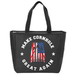 Make Cornhole Great Again Funny USA Zip Tote Bag