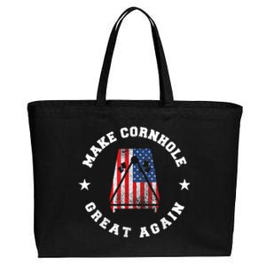 Make Cornhole Great Again Funny USA Cotton Canvas Jumbo Tote