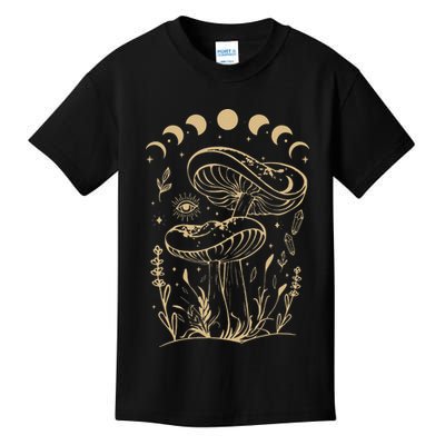 Mushroom Cottagecore Goblincore Aesthetic Fungi Kids T-Shirt
