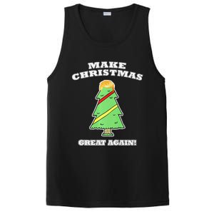 Make Christmas Great Again Tree With Decorations Trump Hair PosiCharge Competitor Tank