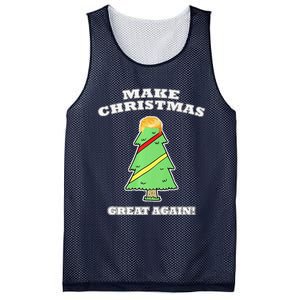 Make Christmas Great Again Tree With Decorations Trump Hair Mesh Reversible Basketball Jersey Tank