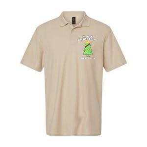 Make Christmas Great Again Tree With Decorations Trump Hair Softstyle Adult Sport Polo