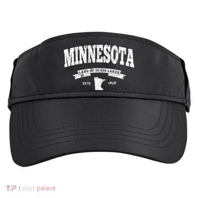 Minnesota Cool Gift Vintage Minnesota Gift Retro Mn Adult Drive Performance Visor