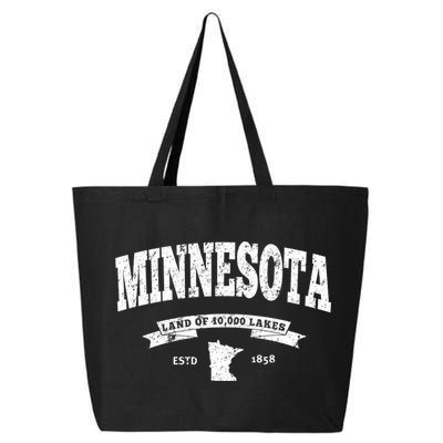 Minnesota Cool Gift Vintage Minnesota Gift Retro Mn 25L Jumbo Tote