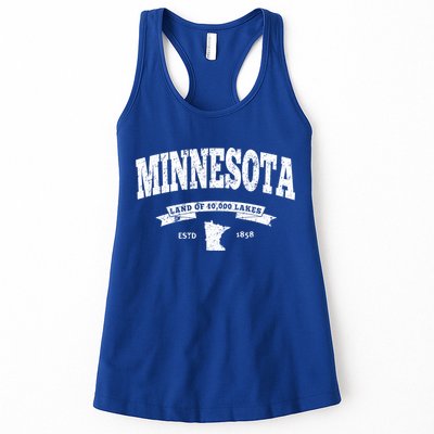 Minnesota Cool Gift Vintage Minnesota Gift Retro Mn Womens Tank Top