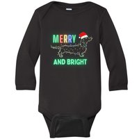 Mom Christmas Grandma Grandpa Uncle Click Make Gift Funny Wiener Give Baby Long Sleeve Bodysuit