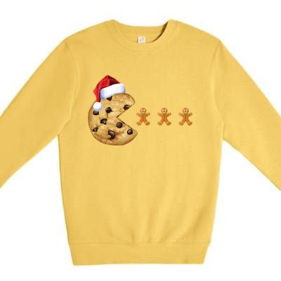 Merry Christmas Gingerbread Cookies Santa Family Matching Cool Gift Premium Crewneck Sweatshirt