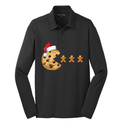 Merry Christmas Gingerbread Cookies Santa Family Matching Cool Gift Silk Touch Performance Long Sleeve Polo