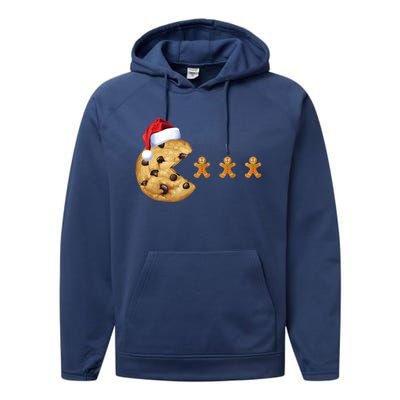 Merry Christmas Gingerbread Cookies Santa Family Matching Cool Gift Performance Fleece Hoodie