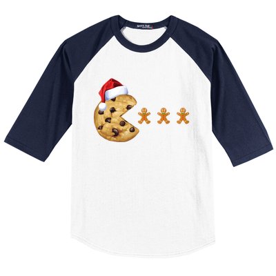 Merry Christmas Gingerbread Cookies Santa Family Matching Cool Gift Baseball Sleeve Shirt