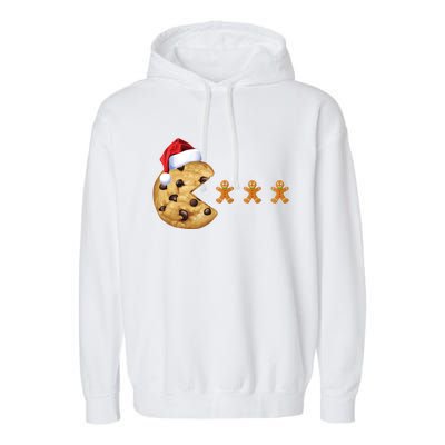 Merry Christmas Gingerbread Cookies Santa Family Matching Cool Gift Garment-Dyed Fleece Hoodie