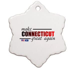 Make Connecticut Great Again Ceramic Star Ornament