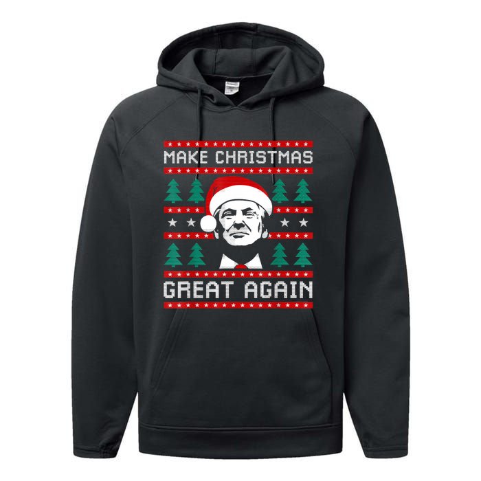 Make Christmas Great Again Trump Performance Fleece Hoodie