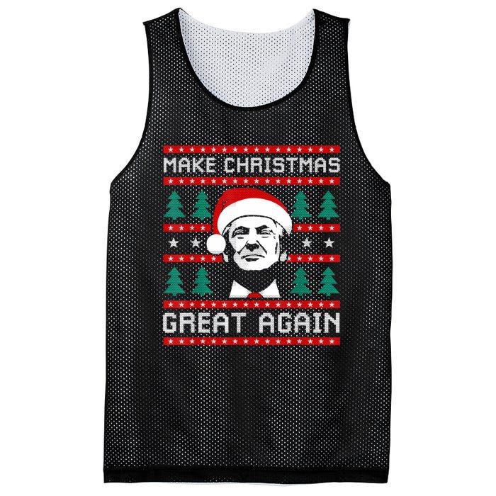 Make Christmas Great Again Trump Mesh Reversible Basketball Jersey Tank