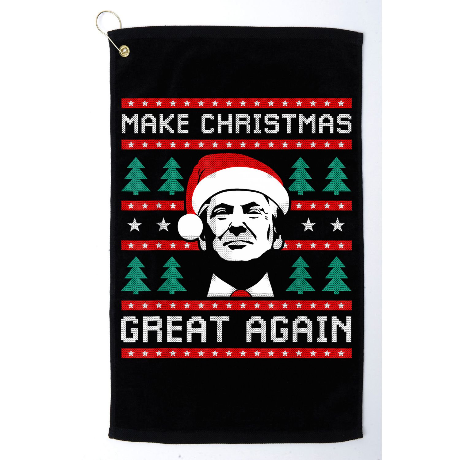 Make Christmas Great Again Trump Golf Towel