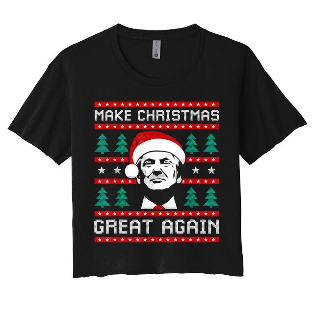 Make Christmas Great Again Trump Crop Top
