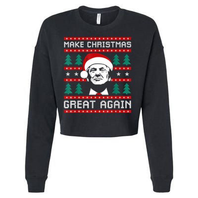Make Christmas Great Again Trump Cropped Pullover Crew