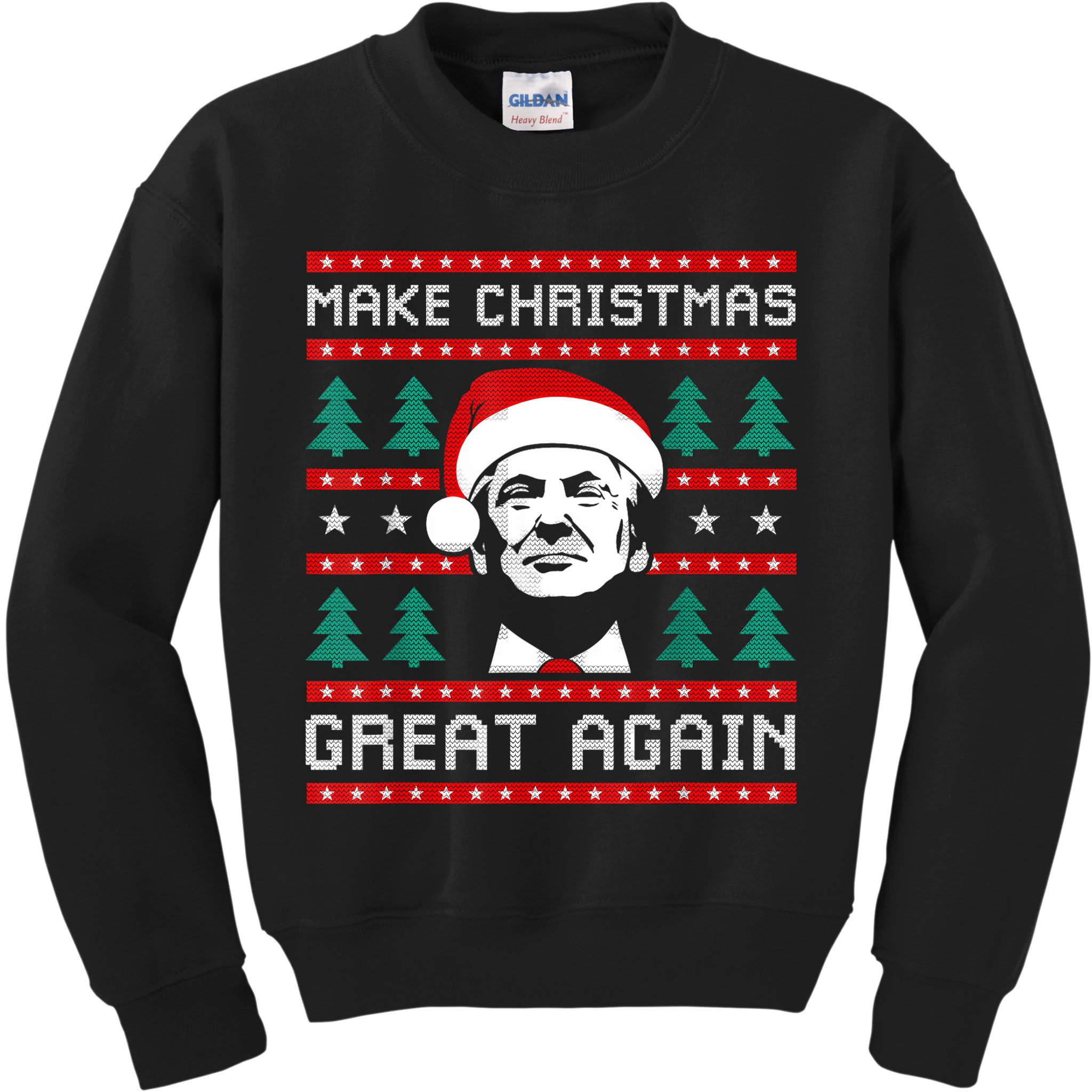 Make Christmas Great Again Trump Kids Sweatshirt