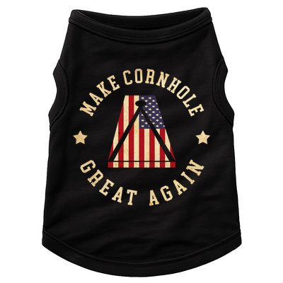 Make Cornhole Great Again Funny Cornhole American Flag Great Gift Doggie Tank