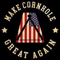 Make Cornhole Great Again Funny Cornhole American Flag Great Gift City Backpack