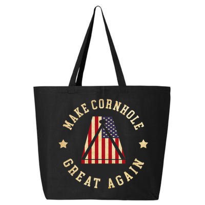 Make Cornhole Great Again Funny Cornhole American Flag Great Gift 25L Jumbo Tote