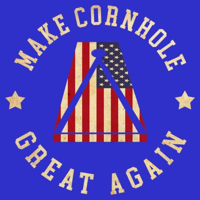 Make Cornhole Great Again Funny Cornhole American Flag Great Gift T-Shirt