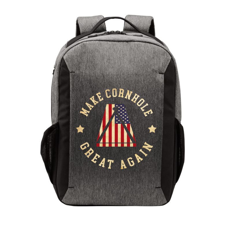 Make Cornhole Great Again Funny Cornhole American Flag Great Gift Vector Backpack