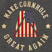Make Cornhole Great Again Funny Cornhole American Flag Great Gift Vector Backpack