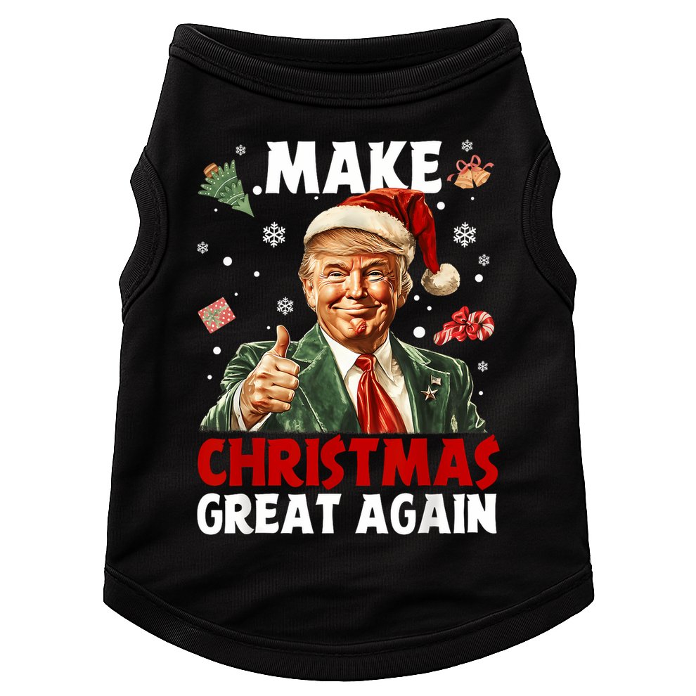 Make Christmas Great Again Santa Funny Trump Xmas Pajamas Doggie Tank