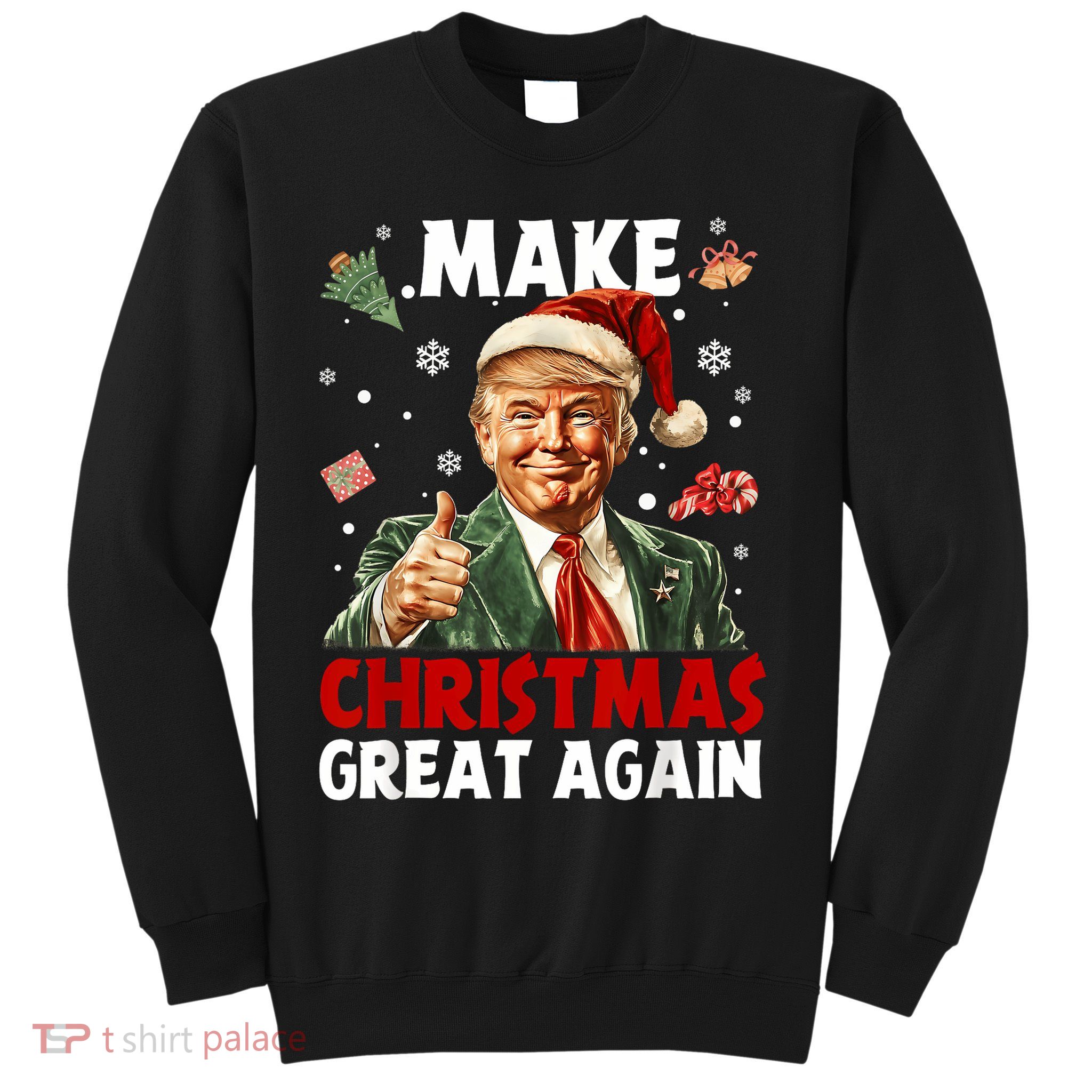 Make Christmas Great Again Santa Funny Trump Xmas Pajamas Sweatshirt