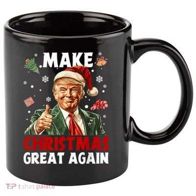 Make Christmas Great Again Santa Funny Trump Xmas Pajamas 11oz C Handle Ceramic Mug
