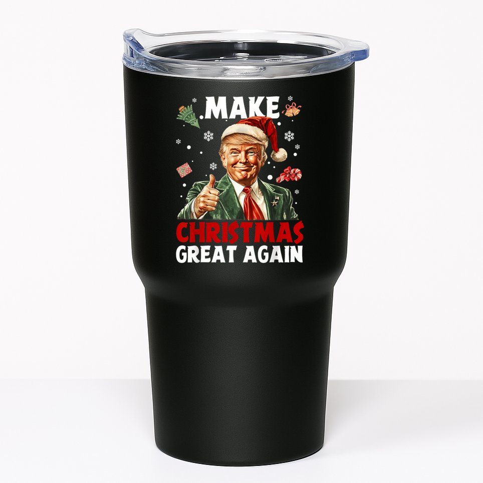 Make Christmas Great Again Santa Funny Trump Xmas Pajamas Tumbler