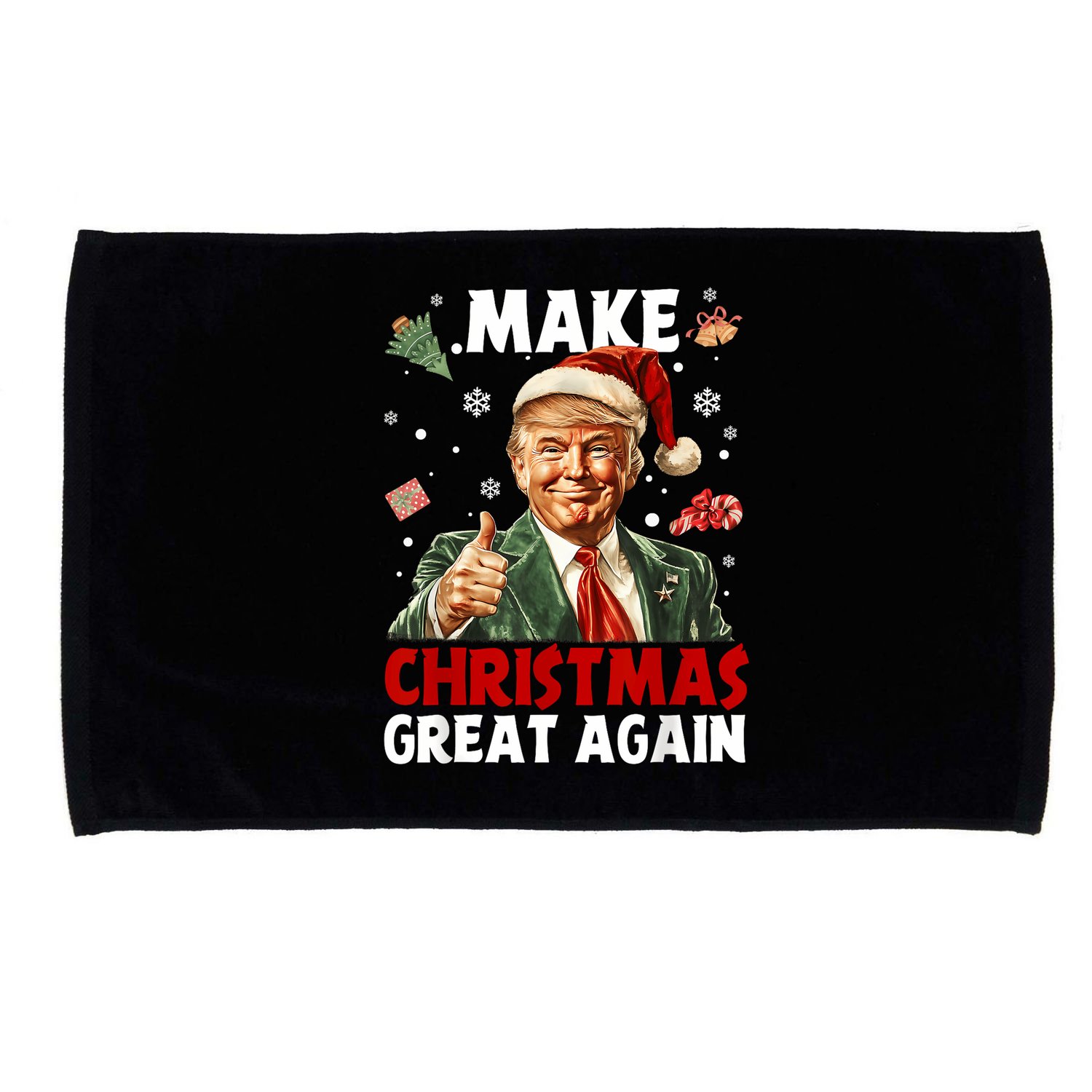 Make Christmas Great Again Santa Funny Trump Xmas Pajamas Microfiber Hand Towel