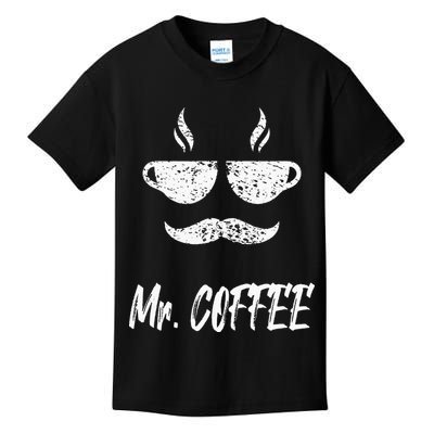 Mr. Coffee Great Coffee Design For Men Kids T-Shirt