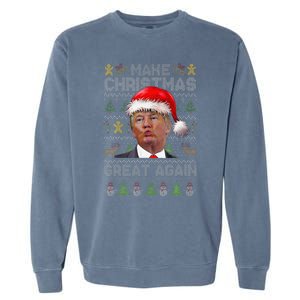 Make Christmas Great Again Xmas Funny Trump Pajamas Ugly Garment-Dyed Sweatshirt