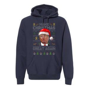 Make Christmas Great Again Xmas Funny Trump Pajamas Ugly Premium Hoodie