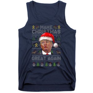 Make Christmas Great Again Xmas Funny Trump Pajamas Ugly Tank Top