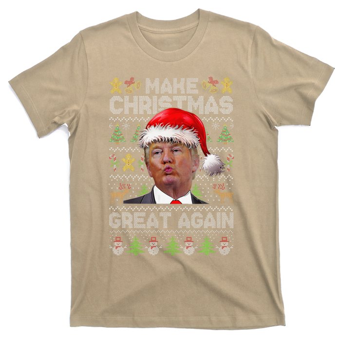 Make Christmas Great Again Xmas Funny Trump Pajamas Ugly T-Shirt